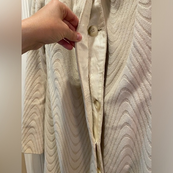 Paul Ho Haute Couture bodycon taupe lambswool angora full length coat. Size M - Picture 7 of 17